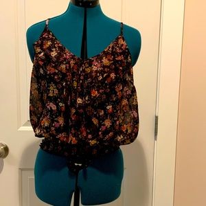 3 for $25 - American Rag Floral Boho Spaghetti Strap Blouse - EUC